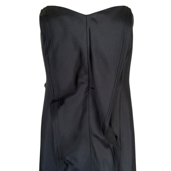 Zimmermann Black Strapless Silk Pleated Front Mini Dress Party Cocktail Sexy - Picture 4 of 13